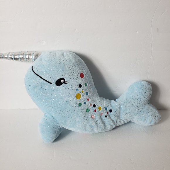 Blue Stuffed Narwhal Baby & Mama Narwhals - Picture 5 of 9